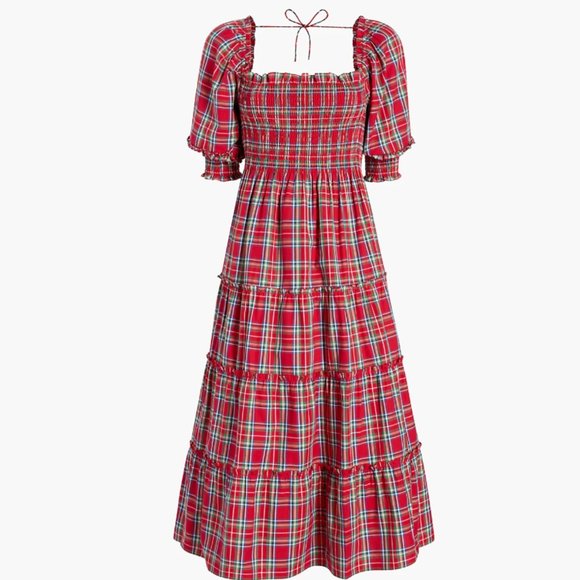 Hill House Dresses | Hill House Red Tartan Nesli Nap Dress M Nwt | Poshmark